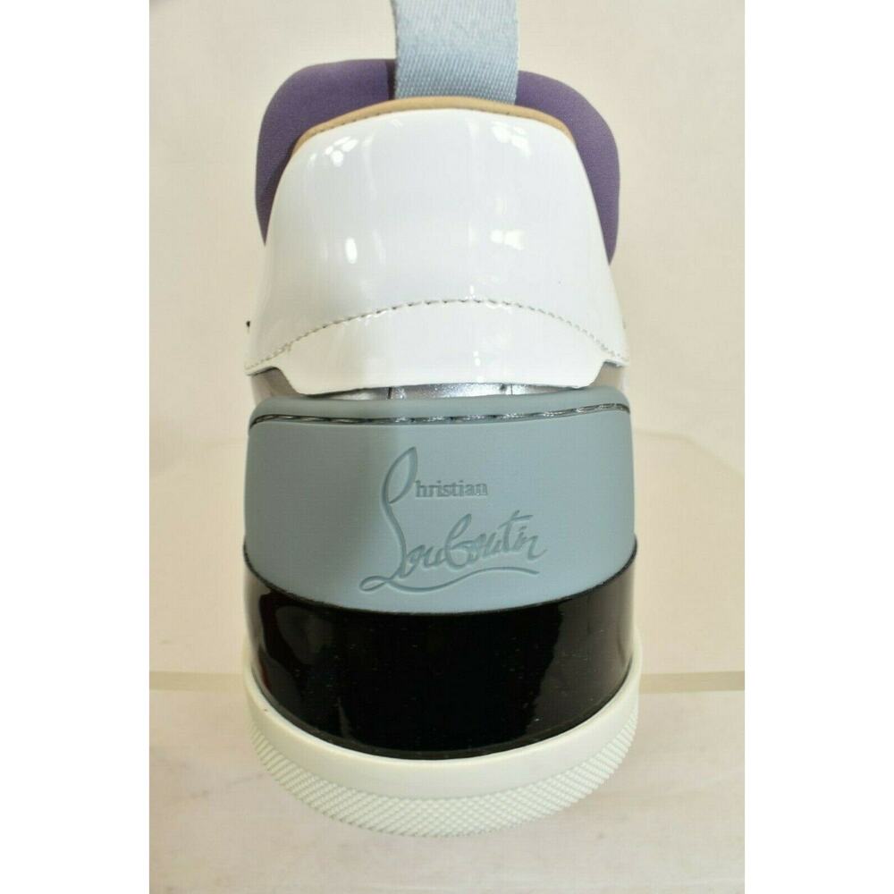 LOUBOUTIN AURELIEN MULTICOLOR MESH PATENT GLITTER LEATHER HI TOP SNEAKERS 42 9 - Picture 10 of 12